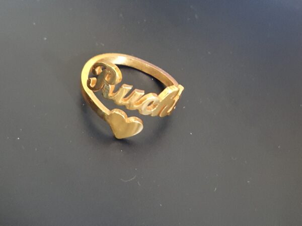 Personalized Single Name Ring