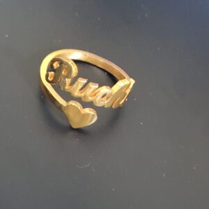 Personalized Single Name Ring