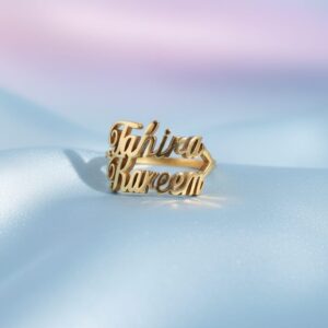 customized name couple ring