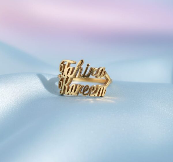 customized name couple ring