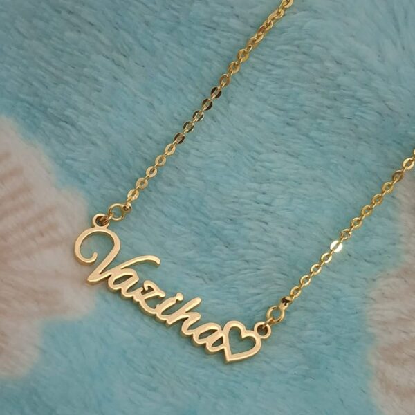 Name Pendant With Heart