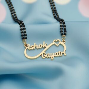 Custom Name Gold Mangalsutra – Personalized  Infinity Design