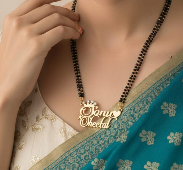 Custom Name Gold Mangalsutra – Personalized - Image 2