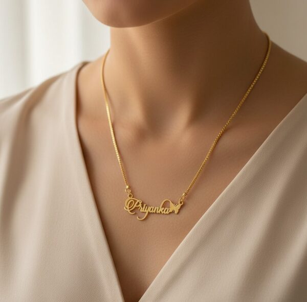 Cursive Name Pendant with customized - Image 2