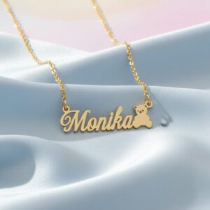 gold name Pendant With Panda