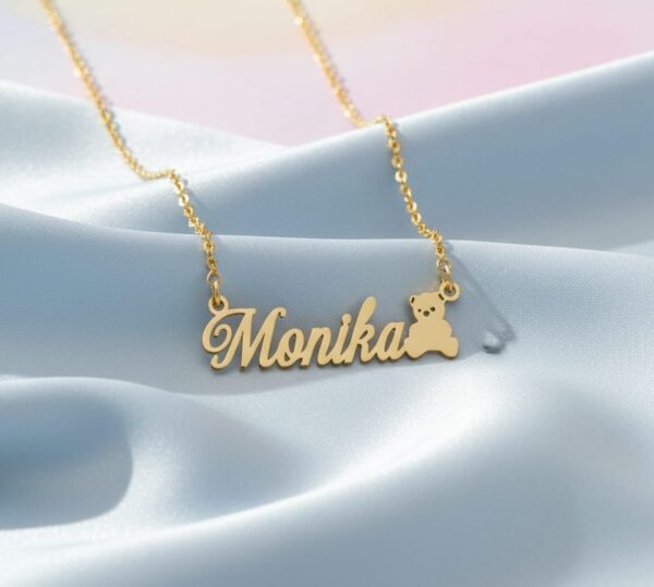gold name Pendant With Panda