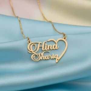Stylish Couple Name Pendant