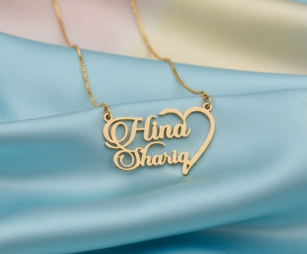 Stylish Couple Name Pendant