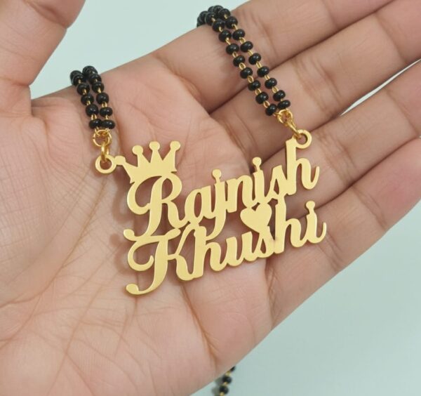 Custom Name Gold Mangalsutra - Image 3