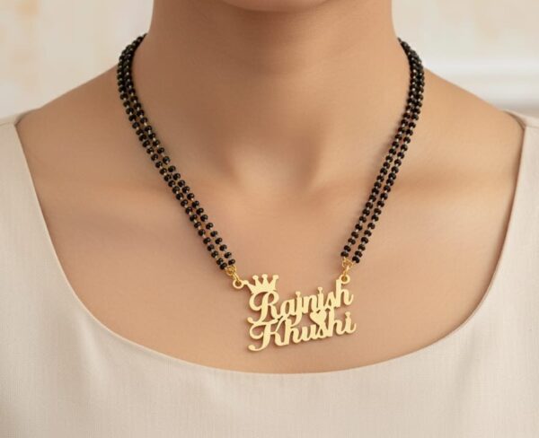 Custom Name Gold Mangalsutra - Image 2