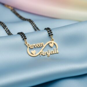 Name Pendant – Personalized Couple Necklace with Heart Design”