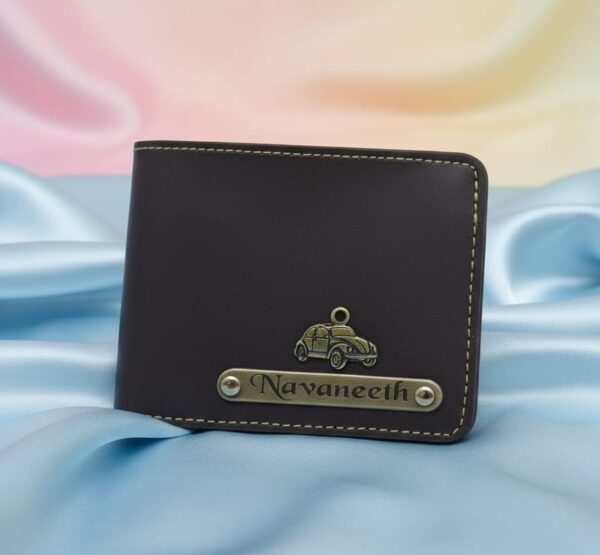 Customised Genuine Leather Men's Wallet  with charm