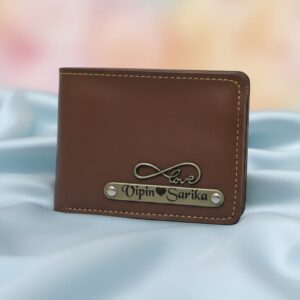 Customised Genuine Leather Men's Wallet with charm